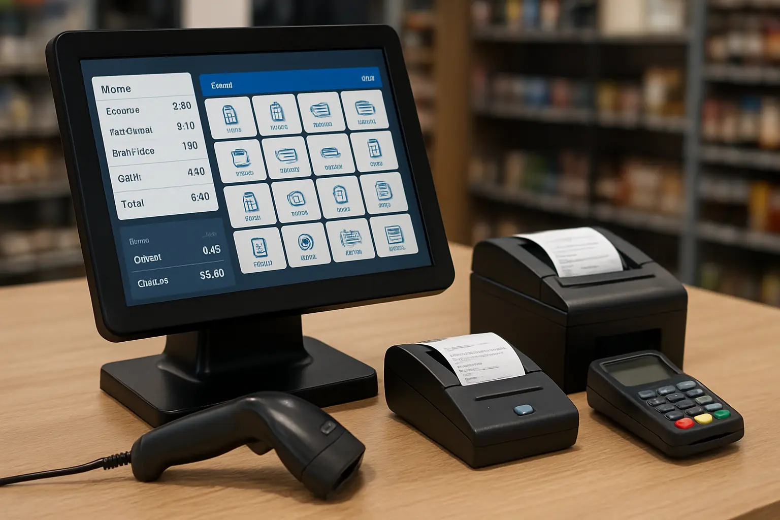 Modern POS system setup to help businesses avoid costly billing errors with OneClickPOS.