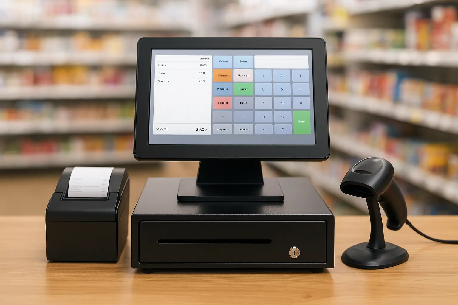 A modern POS software system for retail checkout in 2025