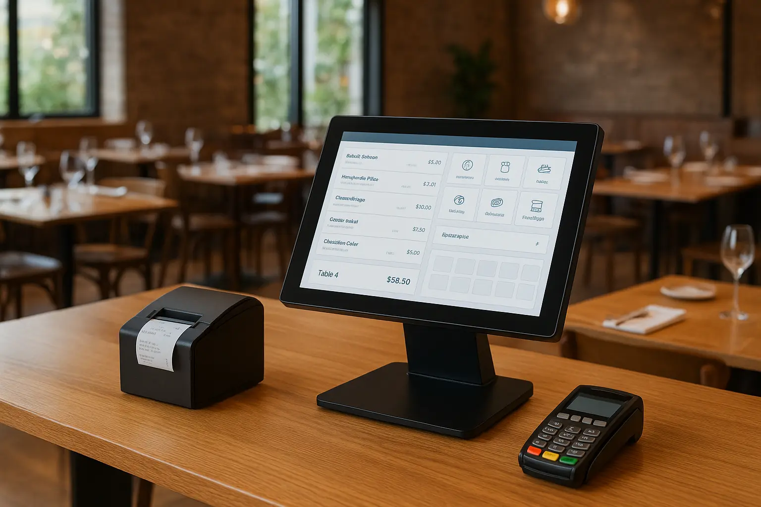 POS software for restaurants on a modern touchscreen system