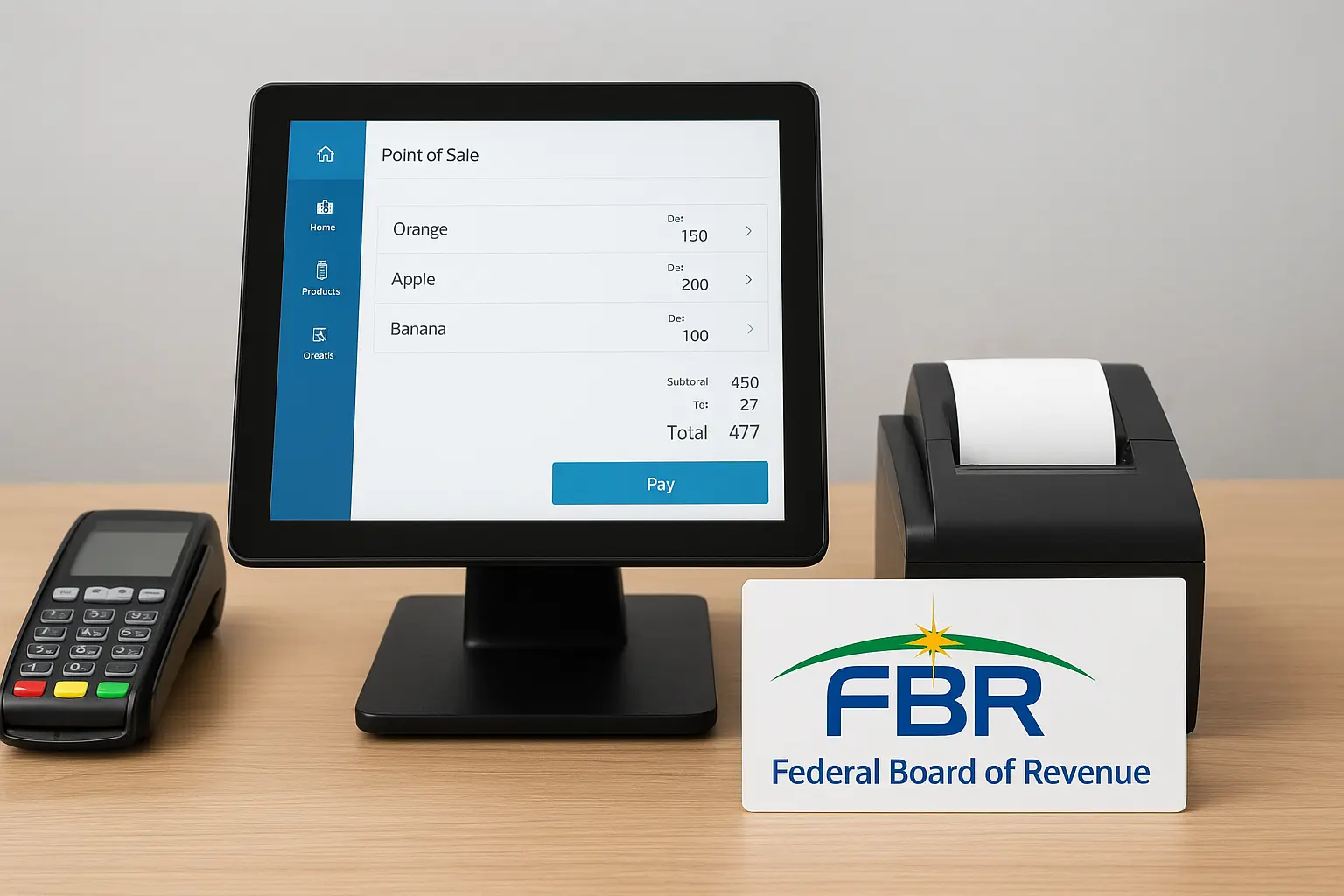 A POS system digitally linked with the FBR e-invoicing portal for seamless compliance