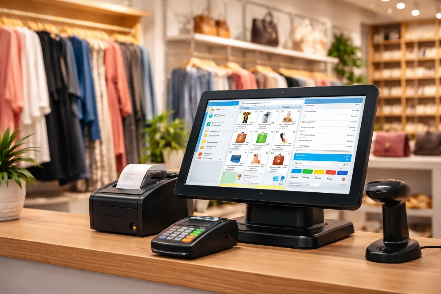 Billing software POS system in a retail shop in Pakistan