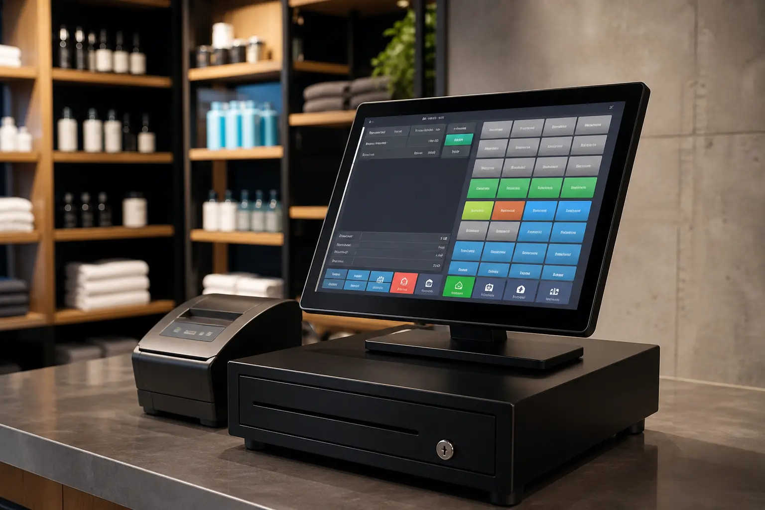 salon gym billing software POS system with touchscreen billing and inventory management