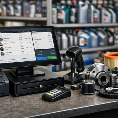 Auto Parts POS & Billing System managing inventory and GST-compliant billing in an auto parts store