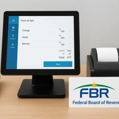 A POS system digitally linked with the FBR e-invoicing portal for seamless compliance