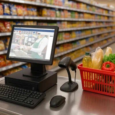 Modern supermarket in Pakistan using POS software for seamless billing and inventory management